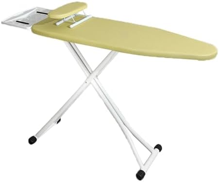 Choisissez une table de repassage avec un revetement en coton en coloris beige et blanc