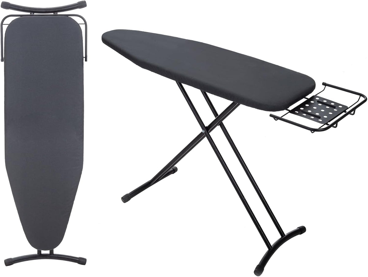 La table de repassage associe une surface laissant passer la vapeur et un support pour le fer