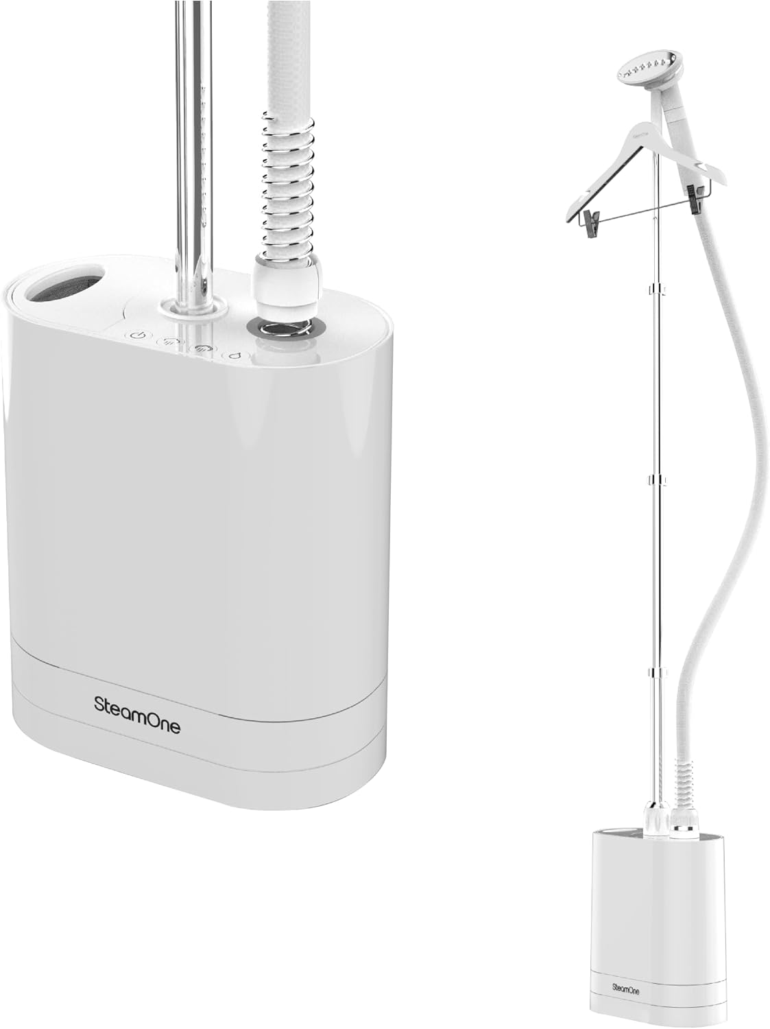 Ce defroisseur portatif reunit une emission de vapeur continue et un reservoir amovible