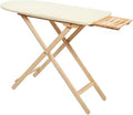 Decouvrez ce tapis de repassage qui se replie apres usage en coloris beige et blanc
