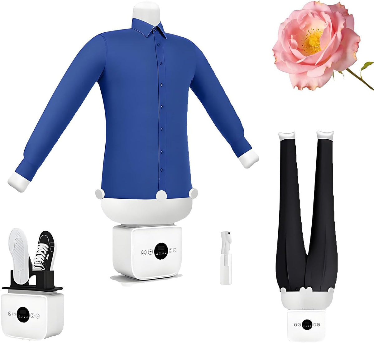 Ce mannequin de repassage reunit un format compact et une protection contre la surchauffe